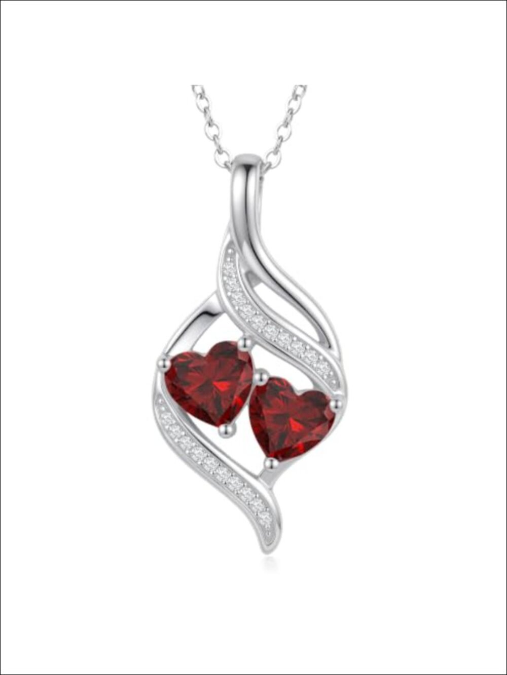 Infinity Birthstone Pendant Necklace Platinum Plated CZ Jewelry